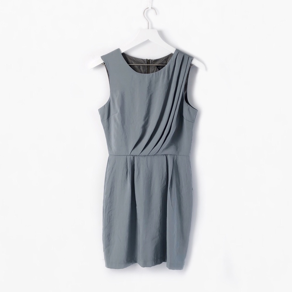 topshop sleeveless tuck sheath dress